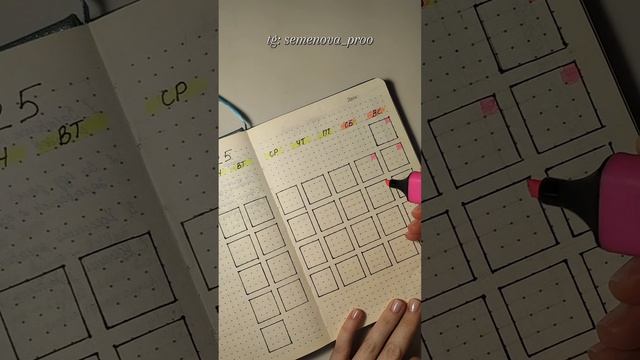 Идея оформления планера в стиле bullet journal