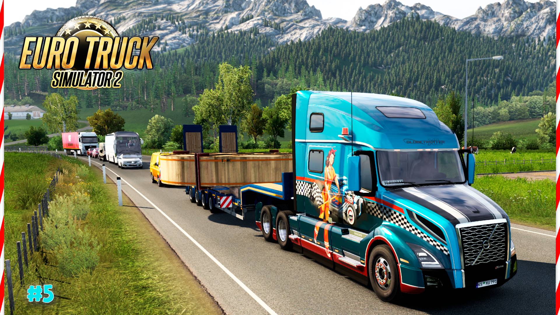 Euro Truck Simulator 2 | Негабаритный груз #5 | PXN v10pro Direct Drive