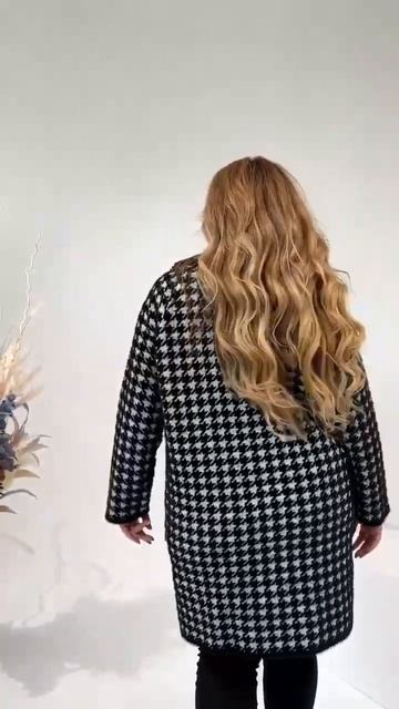 Пальто альпака в гусячу лапку № 906 #ootd #одяг #fashiontrends