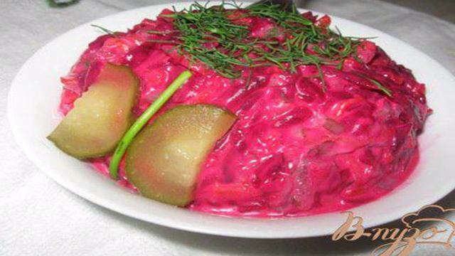 Салат из свеклы по-белорусски.