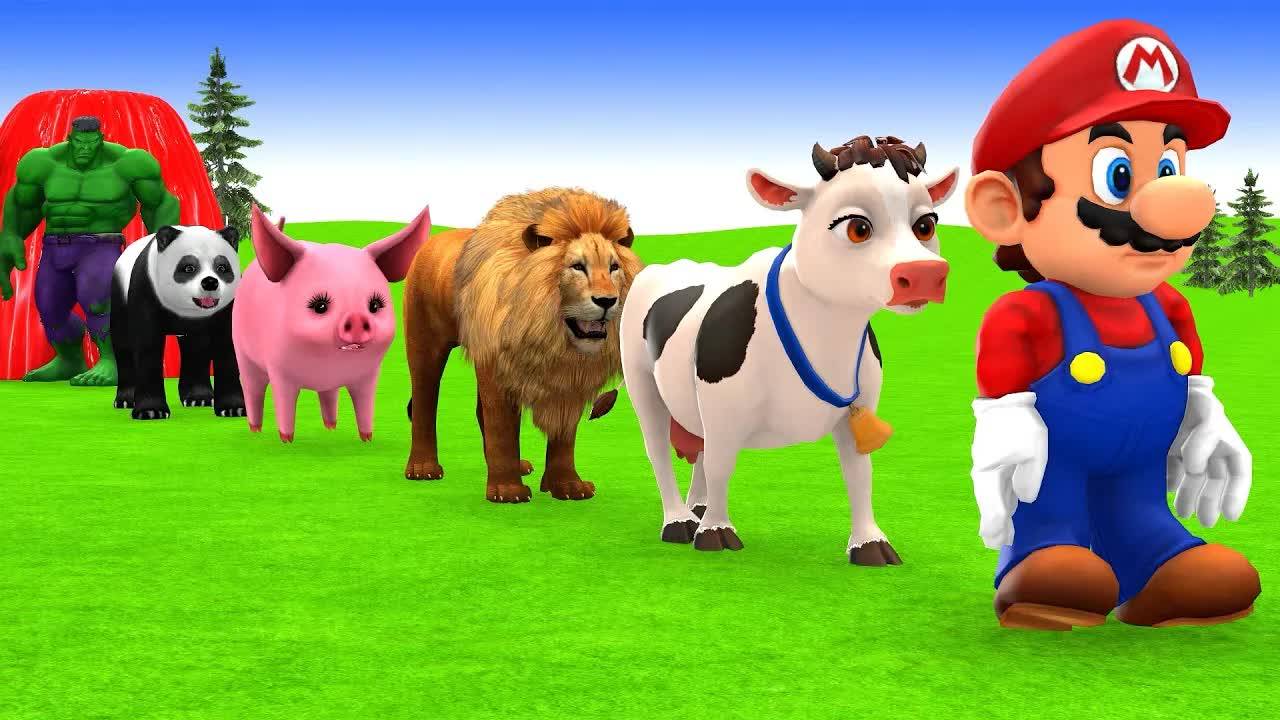 Смешной Мультик Для Детей Игровой - с Марио и Животными