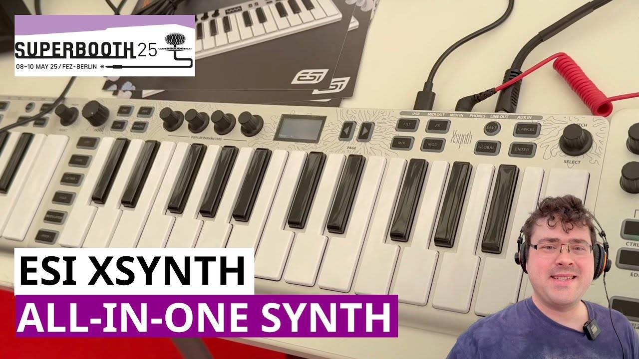 ESI XSynth: Synthesizer with Poly Aftertouch, MIDI Keyboard and Audio Interface | Superbooth 2025