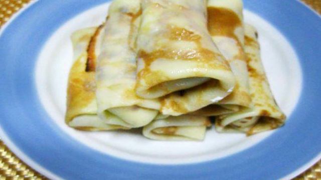 Блины на молоке с творожной массой