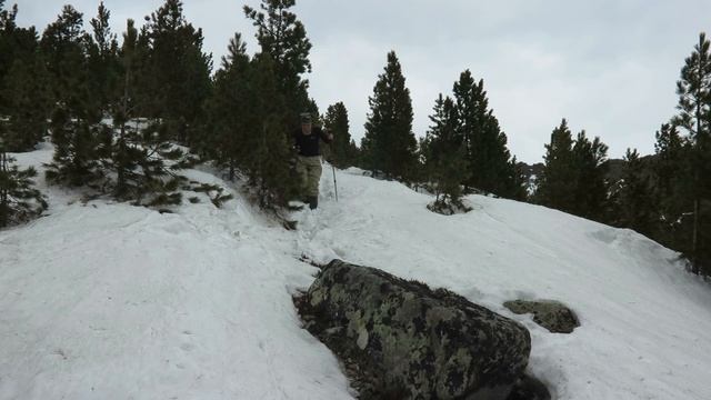 Спуск по снегу