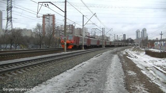 Электропоезд ЭД4М-0157 перегон Очаково - Москва-Сортировочная