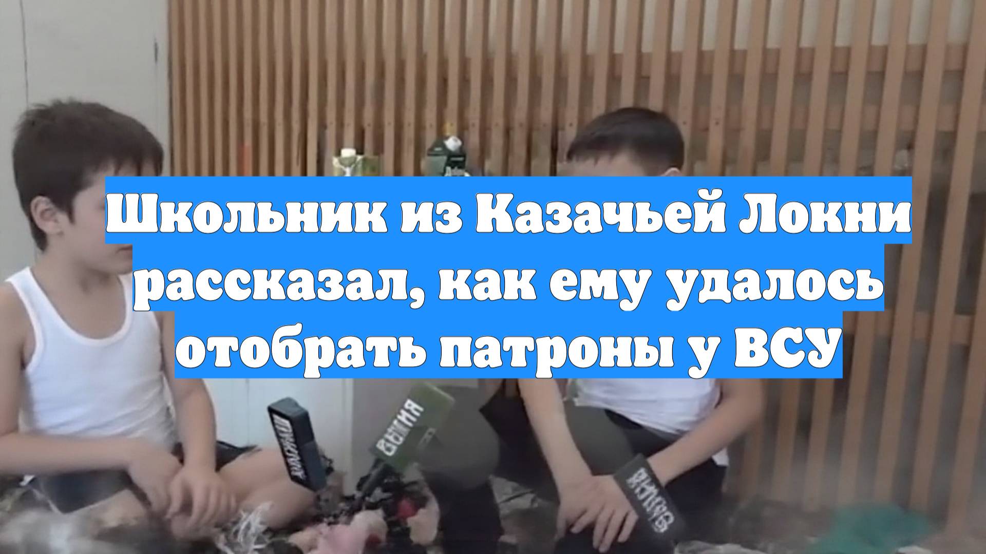 Школьник из Казачьей Локни рассказал, как ему удалось отобрать патроны у ВСУ