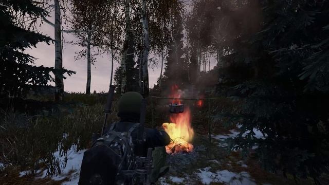 Готовим рыбу на берегу
Day Z Frostline