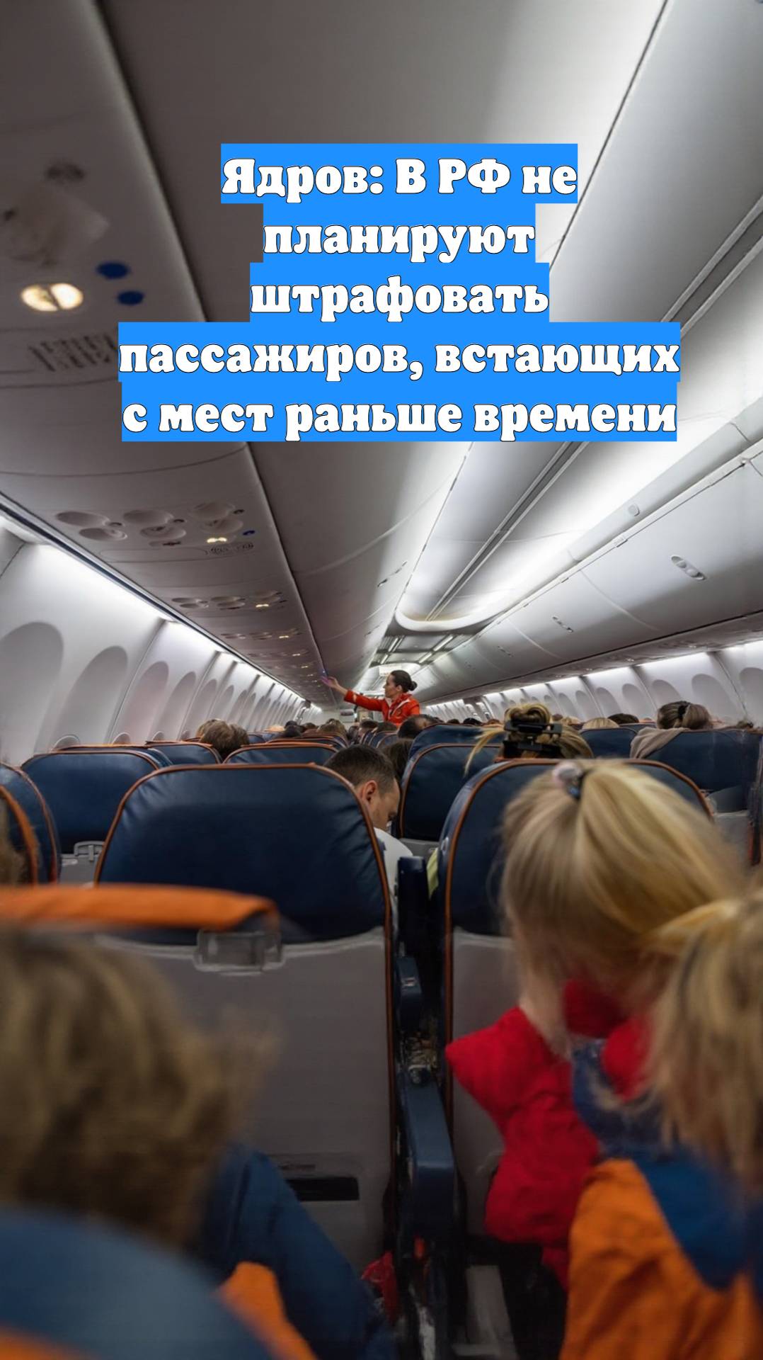 Ядров: В РФ не планируют штрафовать пассажиров, встающих с мест раньше времени