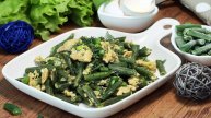 Как приготовить вкусную стручковую фасоль с яйцом за 10 минут