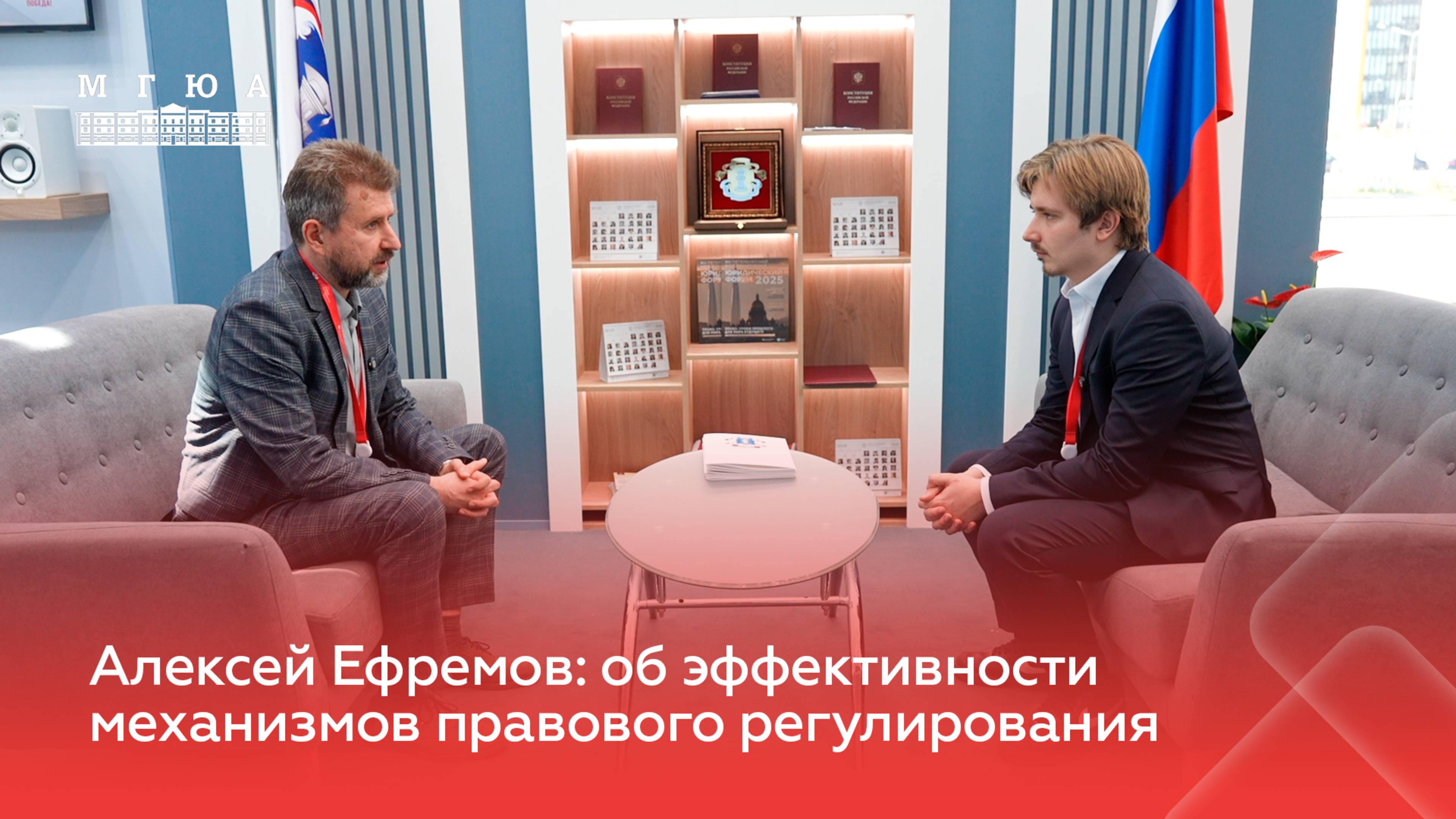 Алексей Ефремов: об эффективности механизмов правового регулирования