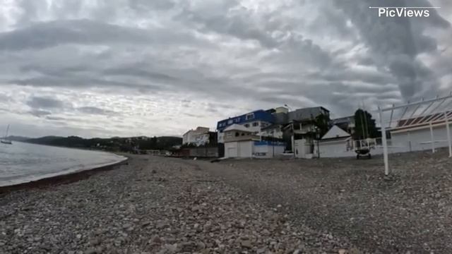 Сочи Лазаревское сегодня 19 мая 2025. Пляж Фламинго и Чайка. Обстановка, погода и море