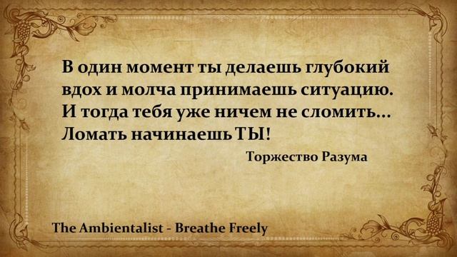 The Ambientalist - Breathe Freely