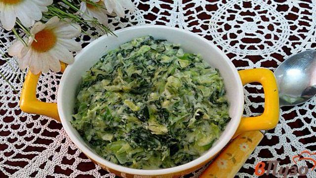 Капуста со шпинатом гарнирная