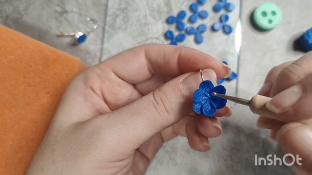 серьги анемоны