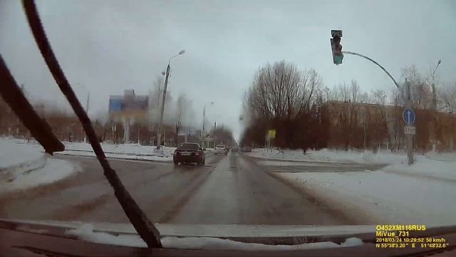 Дневная запись с регистратора MIO MiVue 731