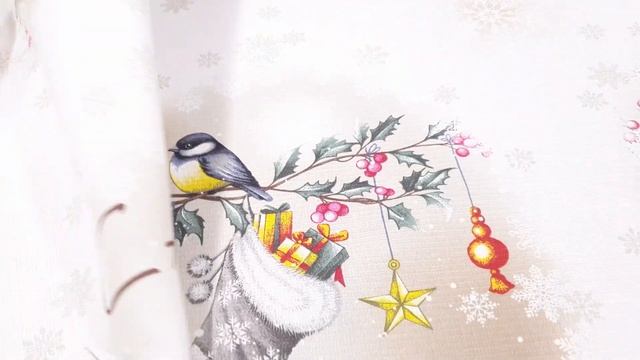 Ткань Вафельное полотно 150 см рис 660941 Снежный хоровод 1