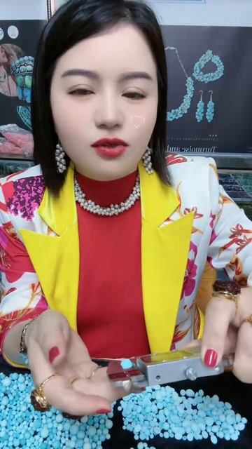 2025-0519-03 Natural raw ore high-end turquoise various gem jewelry gold and silver jewelry