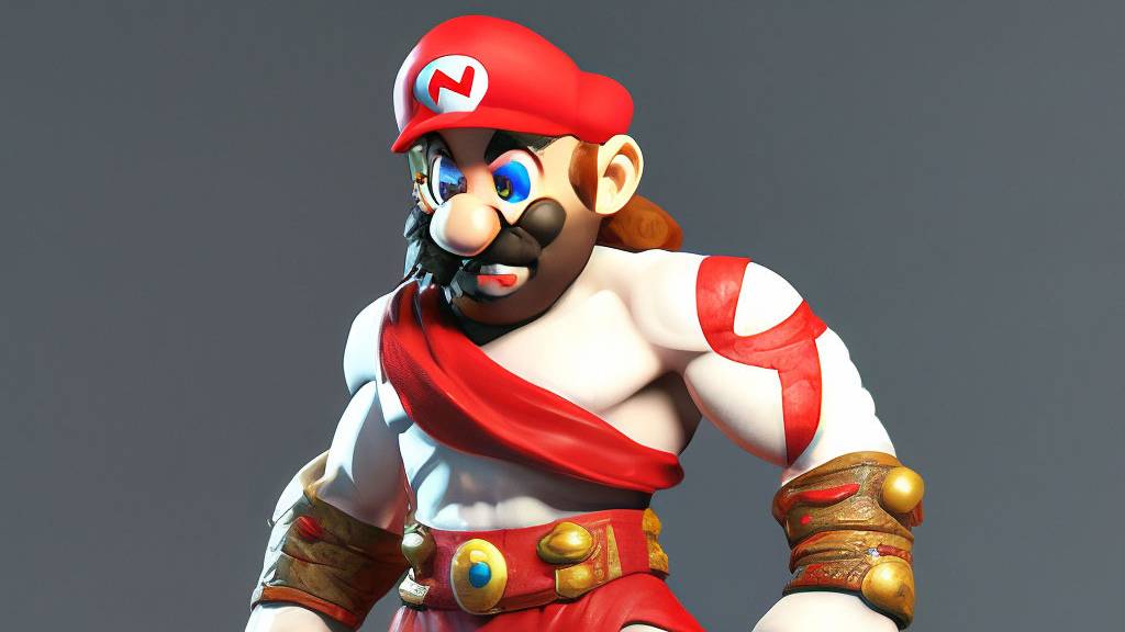Кратос в мире Super Mario. Kratos in Mario