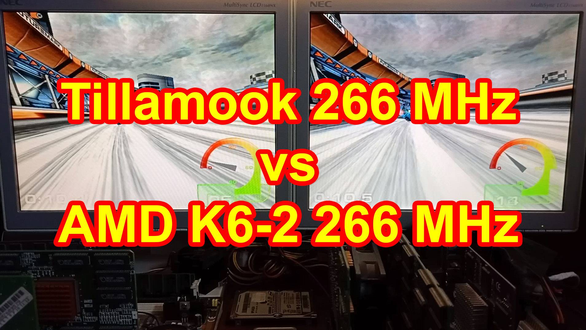 Pentium Tillamook 266 MHz vs AMD K6-2 266 MHz / 3Dfx V2