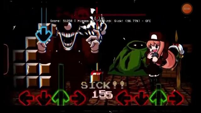 видео обзор игры fnf powd erown vs monika X mario madness