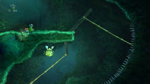 Rayman® Legends прохождение .  Малютки в опасности. Ур. 5. Веревочный курс.