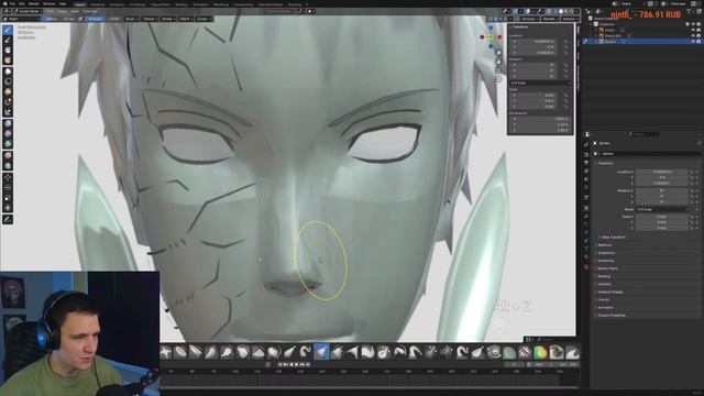 нуб в blender | подставка для видеокарты Обито | попытка 1