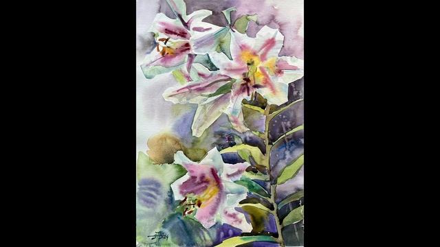 Акварель 2024 года - Цветы и натюрморты/ Floral watercolors 2024