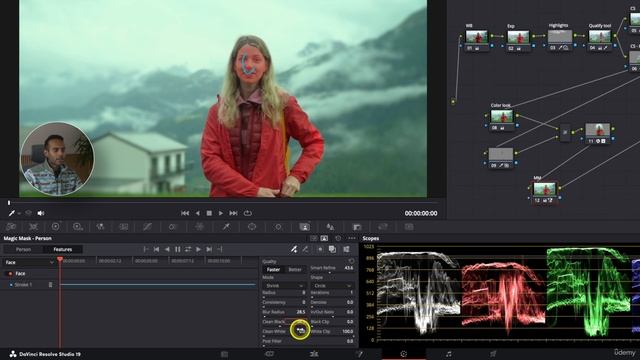 Davinci resolve - 4.21 - Magic Mask (Studio Only) (Обучение)