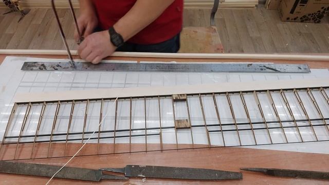 F5J, продолжаем делать центроплан. F5J, wing, we make a center section.