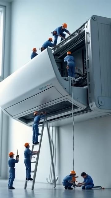 🛠 «Когда техника выходит из строя — зовите микрочеловечков! #aicreation #нейросетьзахватитмир