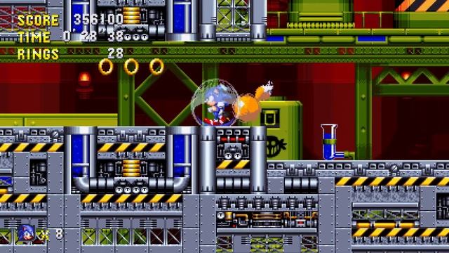 Sonic Mania с модом Sonic 3XP 2#: Chemical Plant
