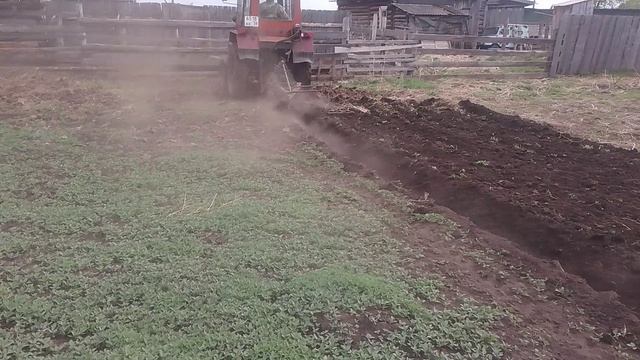 Трактор🚜 Т-25. Пашет огород