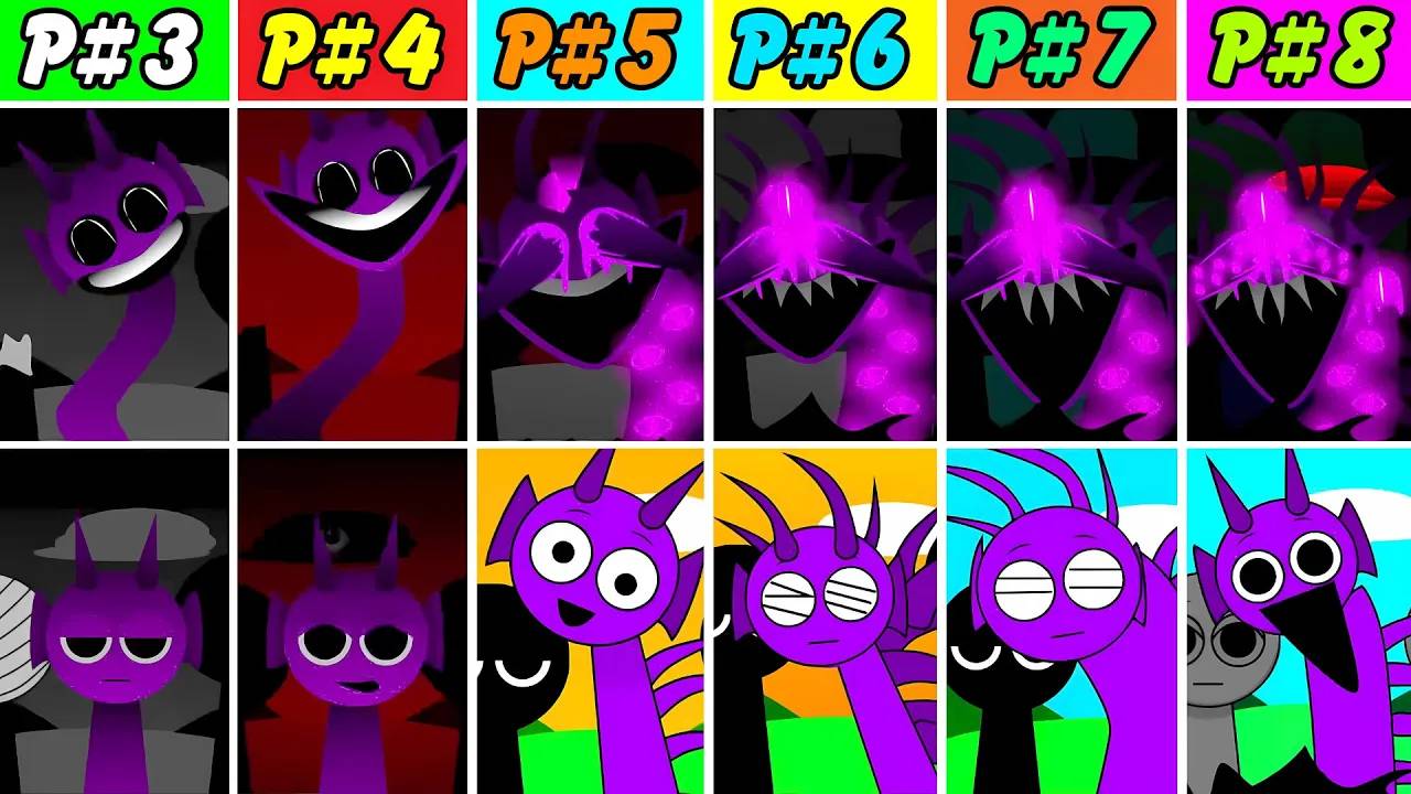 Все этапы Incredibox Sprunki, но Окончательная версия отличается от живой версии, начиная с фазы 3