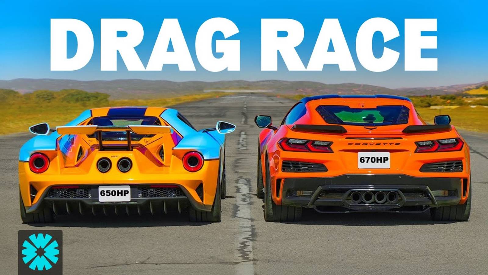 carwow: ДРЭГ-ГОНКА Ford GT против Corvette Z06