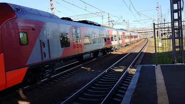 19 мая 2025 Двойной Электропоезд Ласточка ЭС2Г-022+ЭС2Г-027 Сообщением Санкт-Петербург-Тосно Обухово