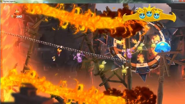прохождение Rayman Legends/Малютки в опастности /8 уравень