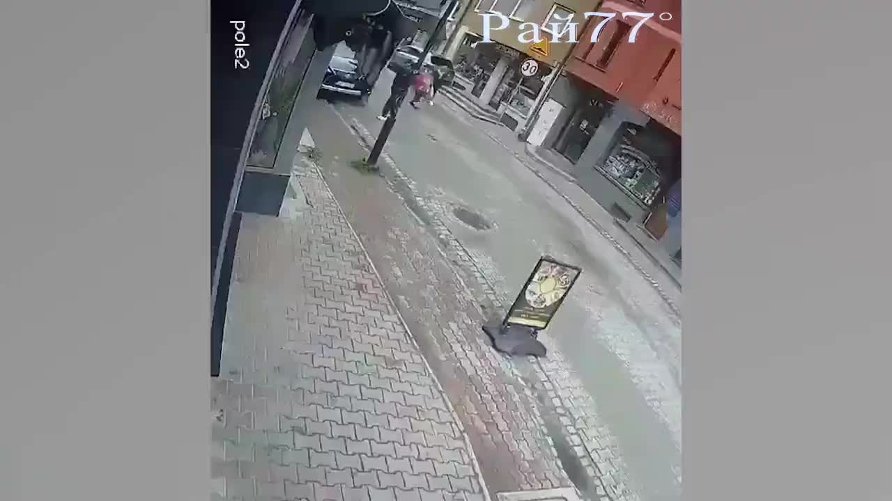Нетрезвый поляк уронил столб на голову пожилой женщине