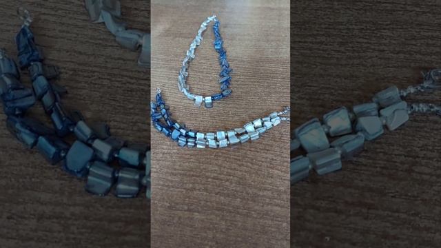 Ассиметричные украшения из крошки ракушек