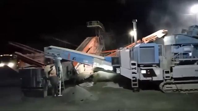 Дробление щебня