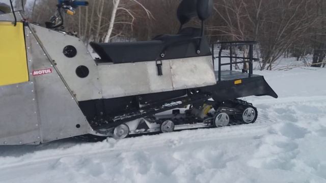 Самодельный снегоход с к6а.