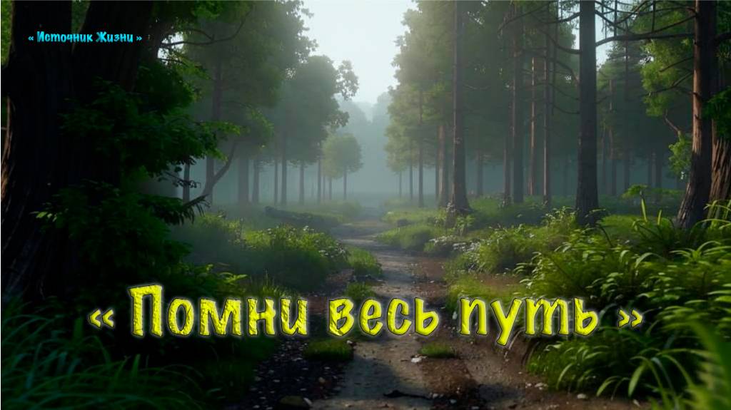 Христианские песни - Помни весь путь !