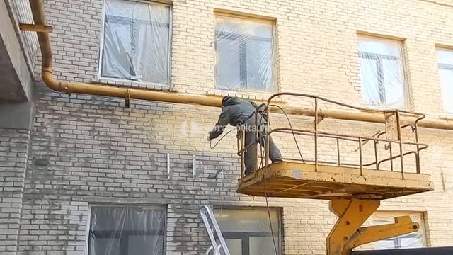 Окраска кирпичного фасада здания - obrabotka.ru