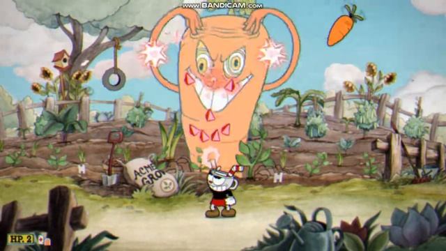 Прошел первого босса в Cuphead