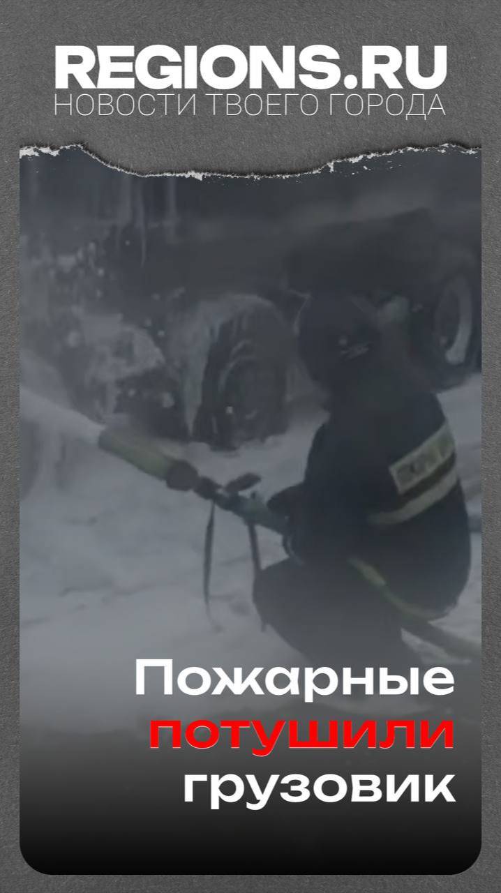 Пожарные потушили грузовик