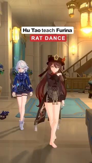 Hu Tao teach Furina RAT DANCE