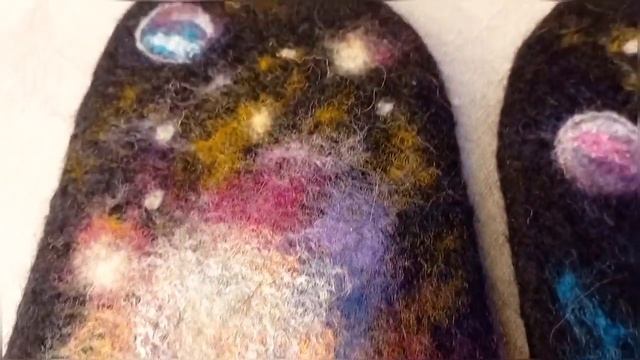 Валяные варежки "Космическая одиссея" . Подробный МК д?