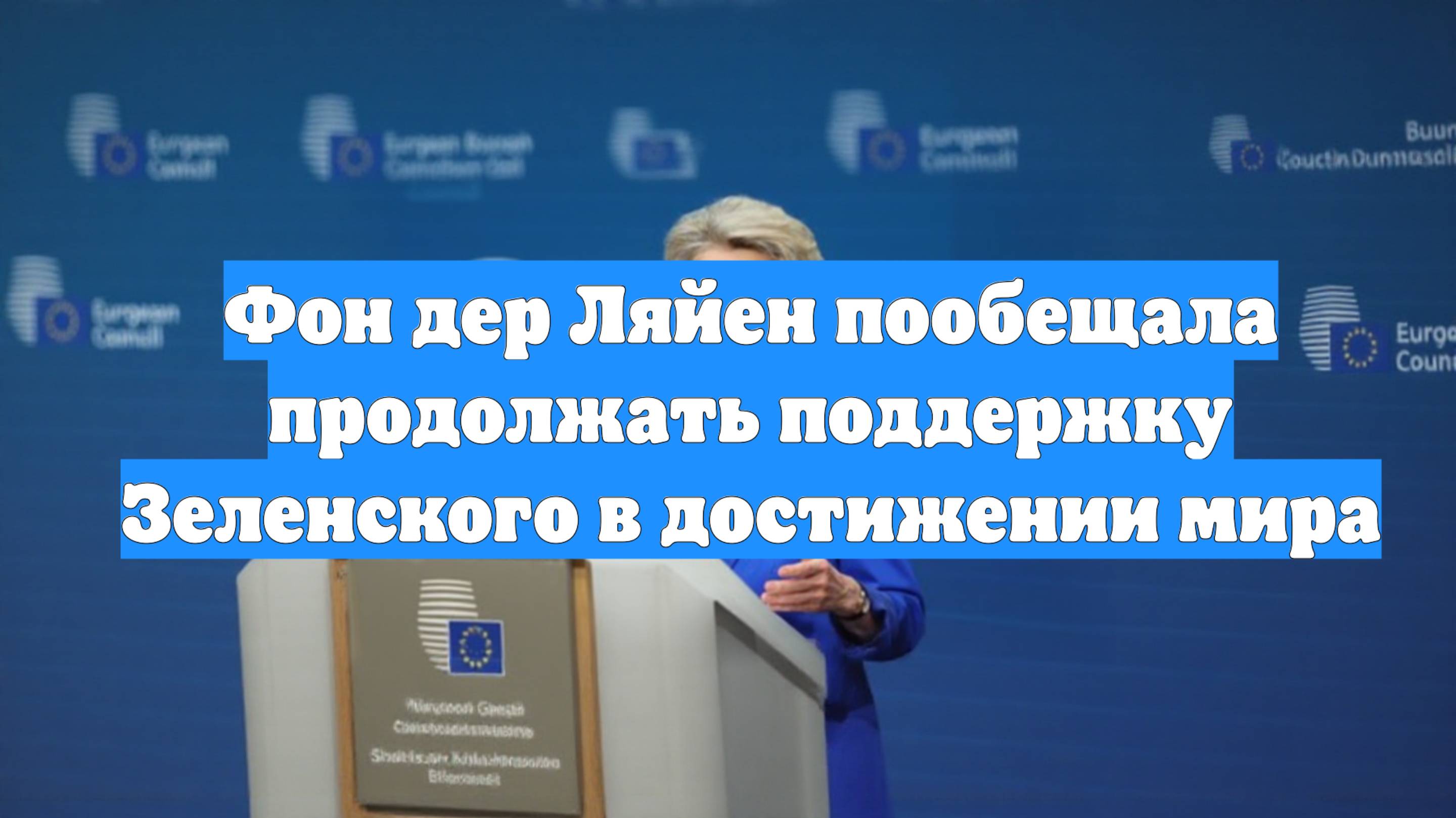Фон дер Ляйен пообещала продолжать поддержку Зеленского в достижении мира