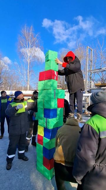 Выездной ретро квест. Этап с тетрисом 3D