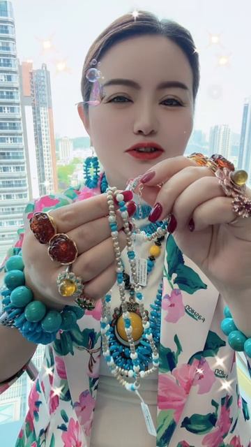 250519-14 Sleeping Beauty Turquoise & Pearl Set: Dance of the Deep Sea and Moonlight