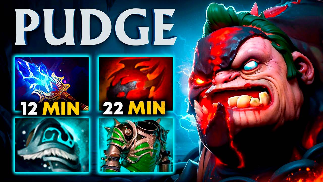 ✅ОБЗОР ИГРЫ НА PUDGE В DOTA 2🔥
